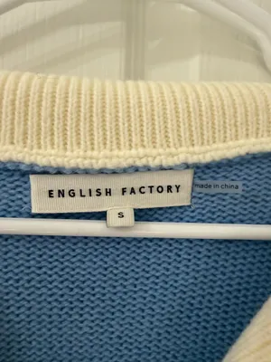 English Factory Colorblock Quarter Zip Knit thumbnail 3