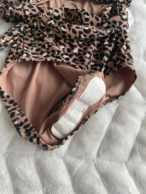 Aerie leopard print wrap around one piece  thumbnail 6