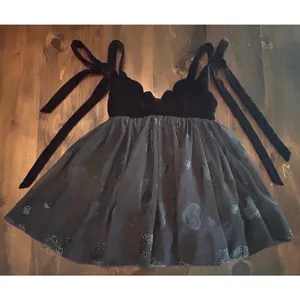 For Love & Lemons Alexandra Mini‎ Little Black Dress Small Velvet Heart Mesh thumbnail 5
