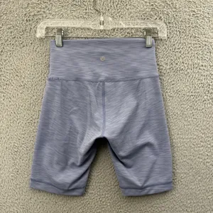 Lululemon Wunder Train High Rise Shorts 8" Heathered Water‎ Drop Biker Women 4 thumbnail 3