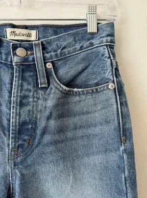 Madewell The Perfect Vintage Jeans Cormie Wash Button Fly High Waist Size 23 thumbnail 6