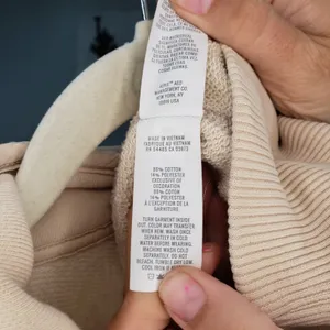 Aerie Sweatshirt Womens M Cream Oversized Henley Button Pullover Cozy Casual thumbnail 5