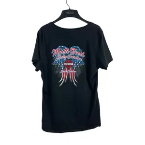Harley Davidson Black V-neck Myrtle Beach Red White Blue Patriotic T-shirt XL thumbnail 2