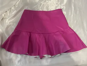 boutique leather skirt Pink thumbnail 1
