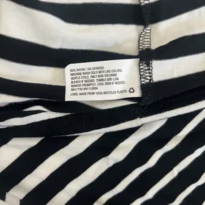 Merona Women's Striped Maxi Dress S Black Cream Stretch Resortwear Summer Casual thumbnail 4