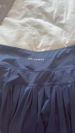 Navy gold hinge skirt thumbnail 1