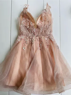 Narianna Pink 3D Floral Semi Formal Sparkle Dress, Size 4 thumbnail 2