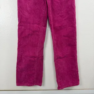 Rollas Original Straight Leg Pants Womens 26 Pink High Rise Corduroy 26x28 thumbnail 3
