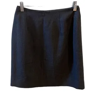 Ralph Lauren 100% Wool Mini Skirt Classic Preppy Style‎ Grey Black 6P thumbnail 1