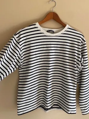 Zara striped long sleeve shirt thumbnail 4