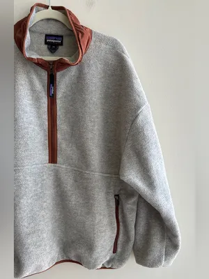 Patagonia Women’s Synchilla® Marsupial Pullover, Oatmeal Heather/Sienna, XXL thumbnail 4
