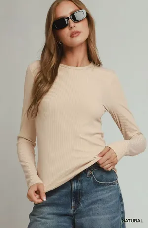 Umgee Brushed Rib Long Sleeve Top - Large‎ thumbnail 1