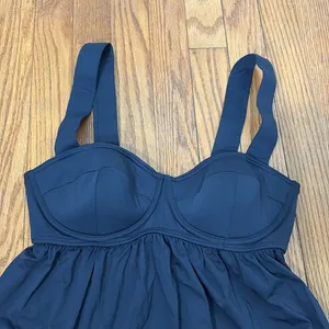 Michael‎ Kors Solids Underwire Baby Doll Tankini Bikini Top Navy XS NWT thumbnail 5