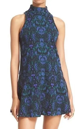 Free People Amelia Dress in Blue and Purple, Size Large thumbnail 1