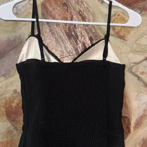 Commense Contrast Binding Lace Trim Cami Top size Small Black thumbnail 5