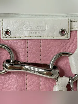 Vintage Coach Y2K Hamptons Carryall Satchel Bag Pink Leather Coquette F13084 thumbnail 4