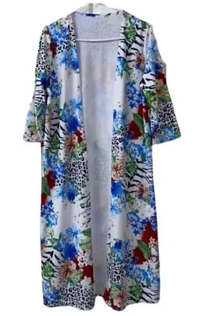 Women's Floral Print Long Cardigan( Size XI) thumbnail 1
