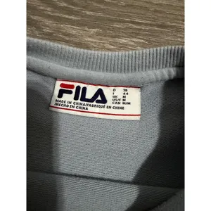 Fila Women Medium Light Blue Crewneck Sweatshirt Cotton Blend French Terry Retro thumbnail 3