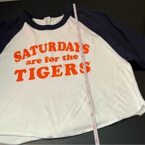 Summit Women’s Saturdays are for‎ the Tigers Baseball Tee XS Clemson Auburn thumbnail 9