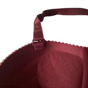 Burgundy Red Wireless Bra thumbnail 8