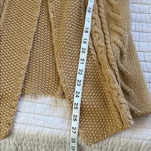 Vintage Jones, New York cable knit cotton two button open front sweater M thumbnail 11