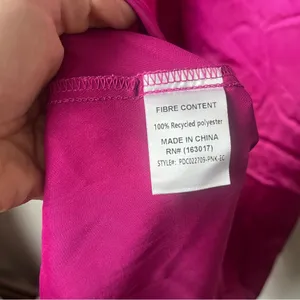 Princess Polly Lynsey Fuchsia Satin Side Slit Midi Dress 4 thumbnail 12
