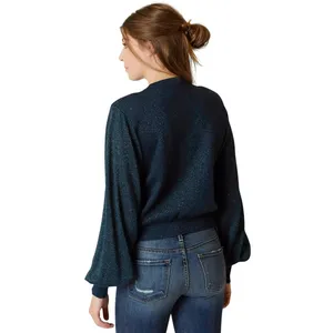 Free People Teal Blue‎ Let It Shine Sweatshirt OB719485 Small thumbnail 13