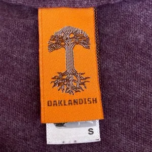 Oaklandish Women's Purple White Sleeveless Graphic Print Bridge Tank Top Size S thumbnail 3