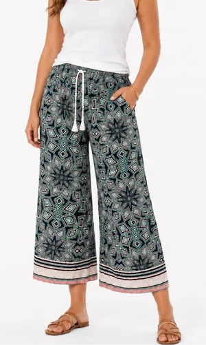 Democracy "Ab"leisure Wide-Leg Pull-On Pants Large capri length thumbnail 1