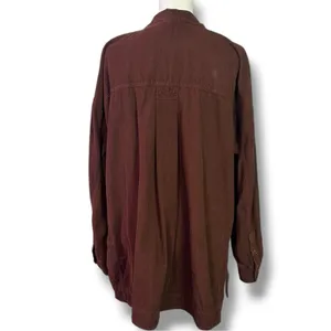 Anthropologie Pilcro Corduroy Popover Tunic Top in Brown Large 70s Fall Bohemian thumbnail 7