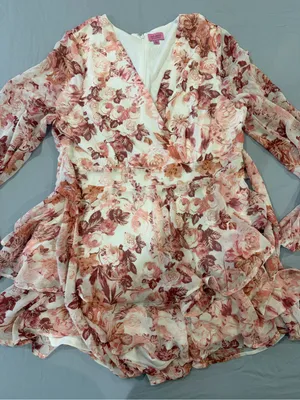 Mi Ami by Francesca floral romper in L thumbnail 2