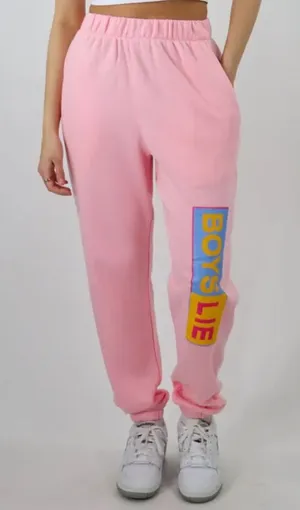 Boys‎ Lie Better Half Mac Slim Sweatpants in Pink Size Small thumbnail 1