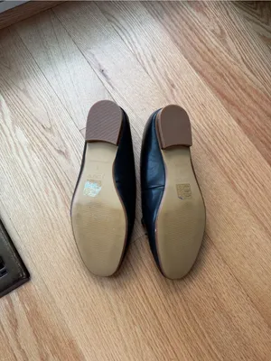 J.Crew Black Bow Square Toe Loafer Ballet Flats Size 8 thumbnail 5