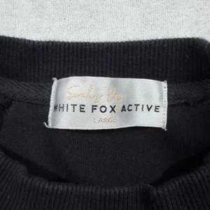White Fox Active x Sarah’s Day Sweatshirt Womens Large Black Chevron Pullover thumbnail 2