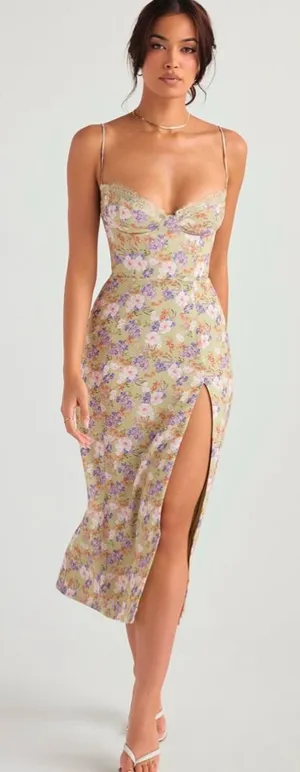 House of CB Charlotte Peony Print Midi Sundress size M thumbnail 1