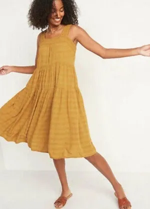 Old Navy Mustard Yellow midi Dress thumbnail 1