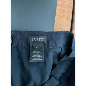 J.Crew Womens Skirt Navy Blue Textured Silk Blend A-Line Size 12 thumbnail 5
