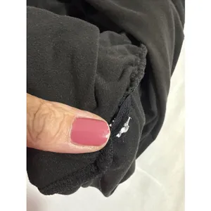 Black Maternity T-Shirt Women's M Black with Pocket V Neck Gathered Sides thumbnail 5