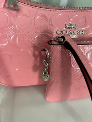 Coach Teri Shoulder Bag In Signature Leather With Heart Charm With Matching Wristlet thumbnail 14