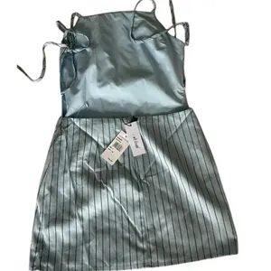 Nasty Gal Pinstripe‎ Twill Tailored Strappy Mini Dress Size 4 thumbnail 5