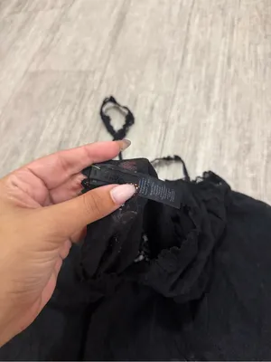 SKIMS sheer black lace camisole thumbnail 3