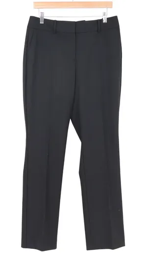 Ann Taylor Factory The Straight In Curvy Black Dress Pants Size 8 Professional thumbnail 1