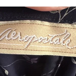 Vintage Y2K Aeropostale Navy Blue Floral Midi Slip Skirt Size 6 Slit Whimsygoth thumbnail 3
