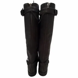 J. Crew Black Pebbled Leather Emmett Tall Boots 7.5 thumbnail 4