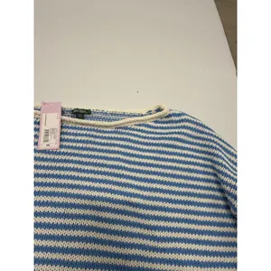 Wild Fable Blue Cream Striped Knit Boat Neck Sweater Plus Size 4X NWT thumbnail 5