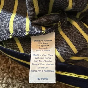 Sail to‎ Sable Striped Navy Blue & Green T Shirt Dress Sz XS Resort Wear Beach thumbnail 7