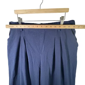 Halara Flex High‎ Waisted Pocket Wide Leg Waffle Work Pants Womens XL Tall Navy thumbnail 4