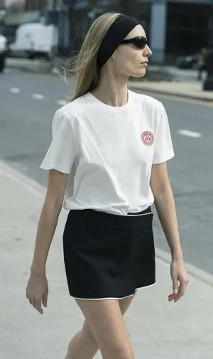 ZARA NWT  Black COMBINATION WRAP FRONT SKORT. Size Medium thumbnail 3