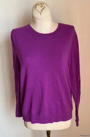 Boden Purple Crewneck Sweater Medium thumbnail 1
