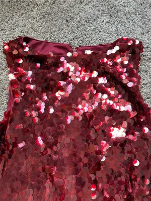 Wayf Burgundy Red Sequin Mini Dress thumbnail 5